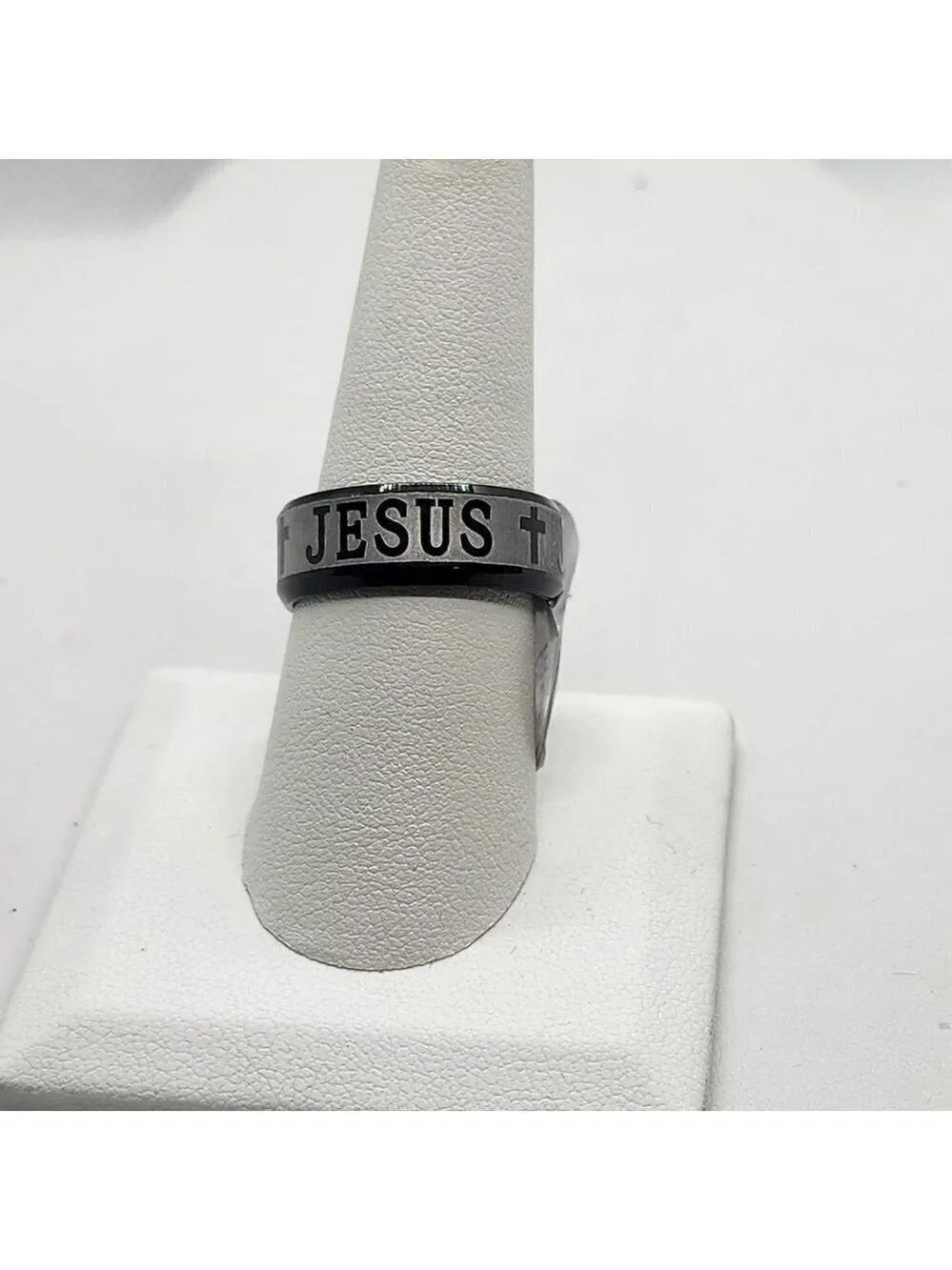 Brand New Stainless Steel Jesus Cross Ring